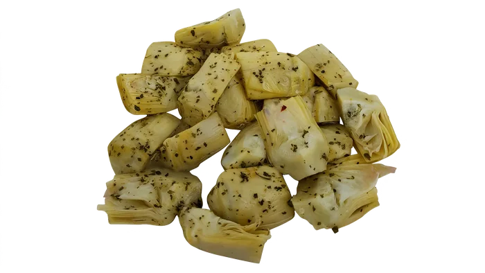 Dressed artichoke pieces