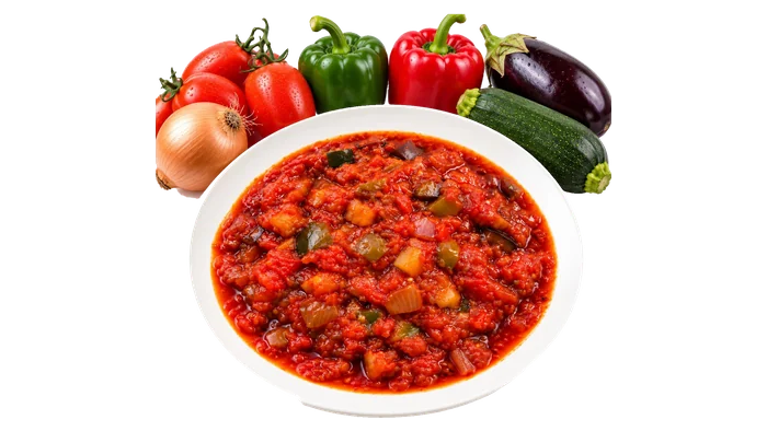 Dish of pisto vegetable stew