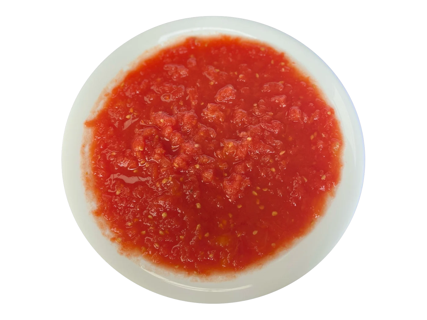 Chopped tomato grated